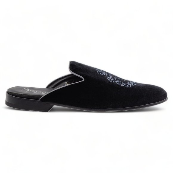 Billionaire Velvet Half Loafers Crest $965 main image 9